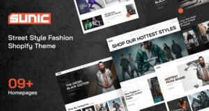 Sunic – Shopify-Vorlage für Streetstyle-Mode