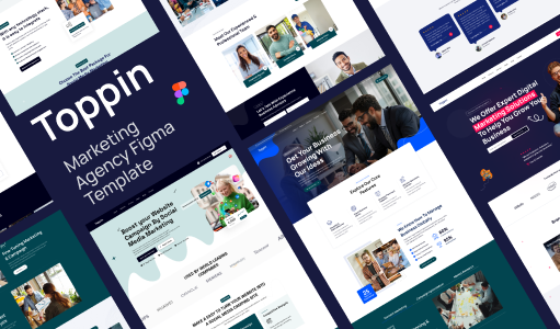Toppin – Figma-Vorlage für Marketingagentur