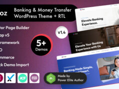 Troz – Banking, Geldtransfer und Finanzen Elementor WordPress Vorlage