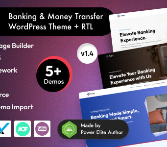 Troz – Banking, Geldtransfer und Finanzen Elementor WordPress Vorlage
