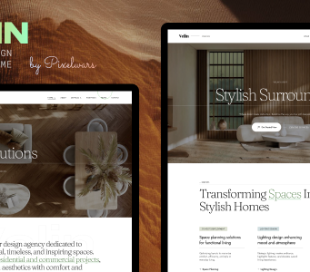 Velin – WordPress-Layout für Innenarchitektur