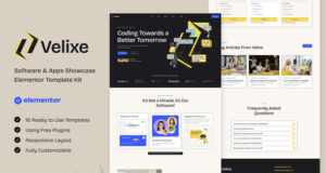 Velixe – Software & Apps Showcase Elementor Template Kit