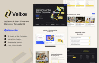 Velixe – Software & Apps Showcase Elementor Template Kit