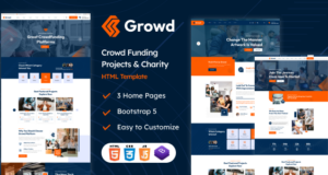 WACHSEN || HTML-Vorlage für Crowdfunding und Wohltätigkeit