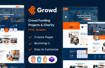 WACHSEN || HTML-Vorlage für Crowdfunding und Wohltätigkeit