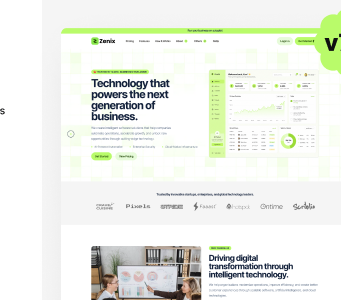 Zenix – Tech Startup & SaaS Elementor WordPress Vorlage