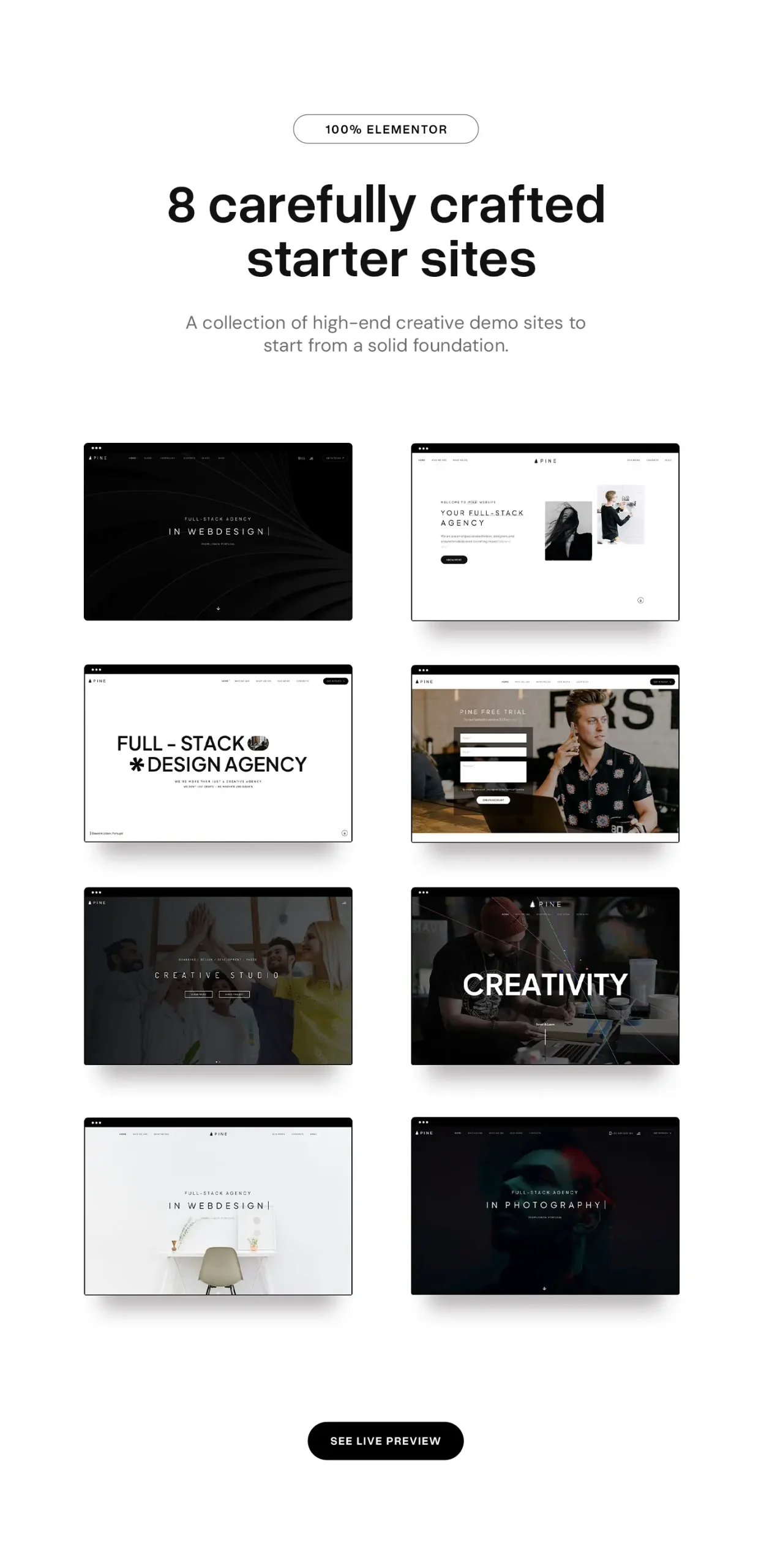 Pine – Elementor Creative Agency & Portfolio WordPress Theme – 3