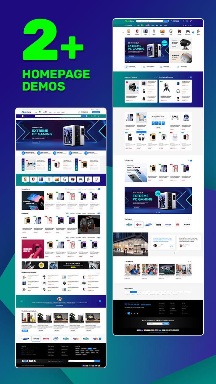 Digitax – Elementor Digital Store WooCommerce WordPress Theme