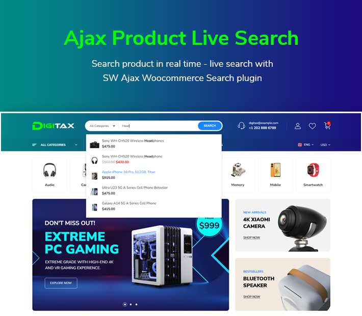 Digitax – Elementor Digital Store WooCommerce WordPress Theme
