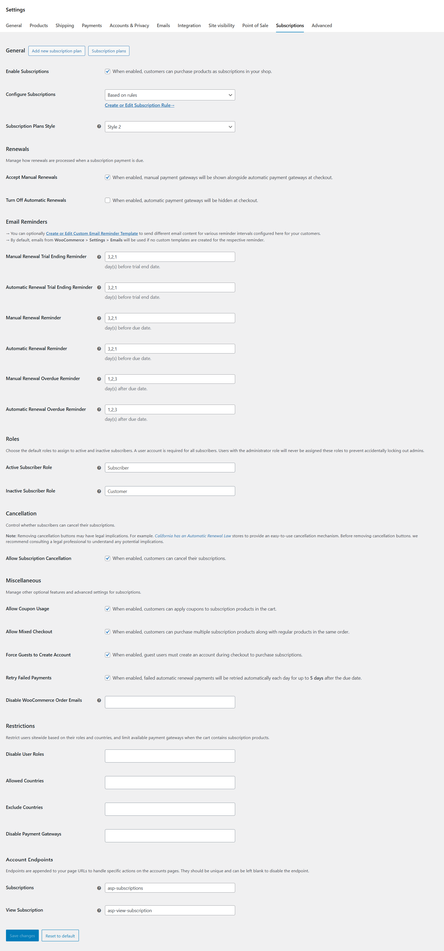 WooCommerce-Abonnements und wiederkehrende Zahlungen – 5