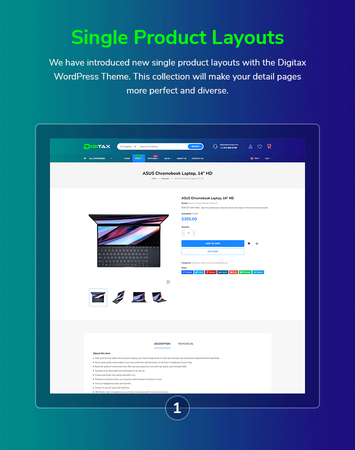 Digitax – Elementor Digital Store WooCommerce WordPress Theme
