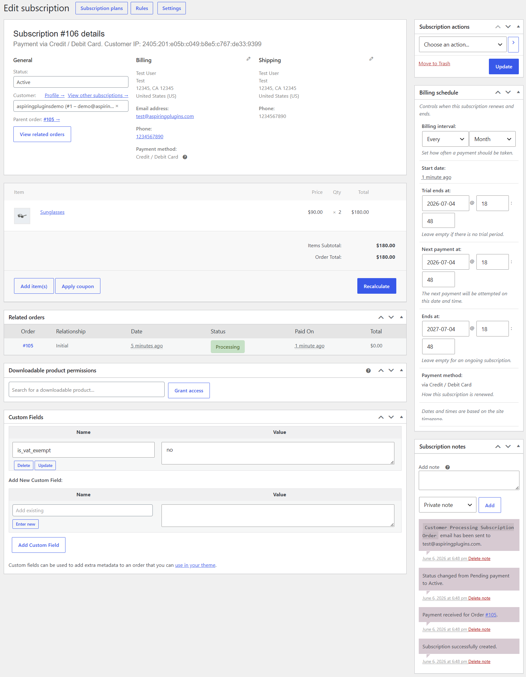 WooCommerce-Abonnements und wiederkehrende Zahlungen – 17