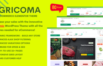 Agricoma – Organic Food Grocery Store WooCommerce Vorlage