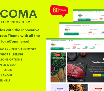 Agricoma – Organic Food Grocery Store WooCommerce Vorlage