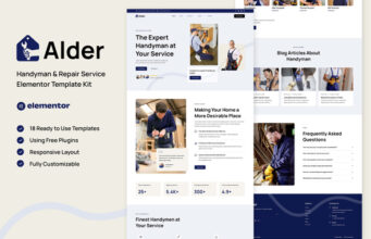 Alder – Elementor-Vorlagen-Kit für Handwerker und Reparaturservice