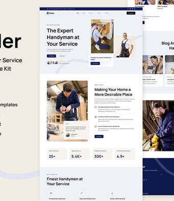 Alder – Elementor-Vorlagen-Kit für Handwerker und Reparaturservice