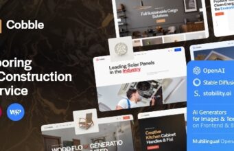 Cobble – WordPress-Template für Bodenbeläge und Bauwesen + Shop und KI