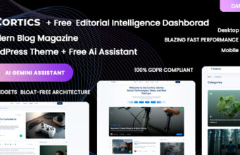 Cortics – Modernes thematisches Blog- und Magazin-WordPress-Vorlage