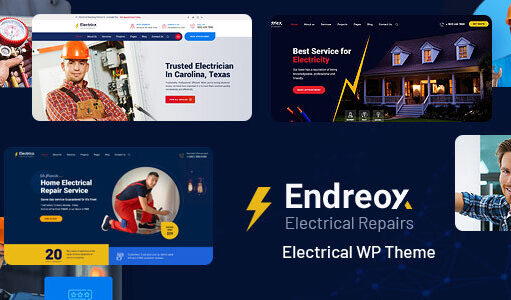 Endreox – WordPress-Template für Elektroreparaturservice