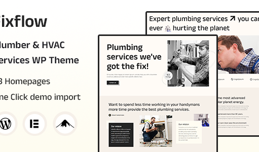 Fixflow – WordPress-Vorlage für Klempner und Heimwerker