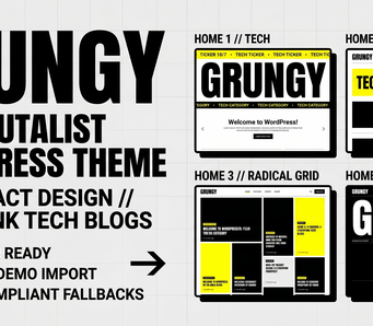Grungy – Neo-brutalistisches Blog-WordPress-Template