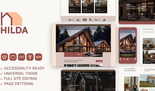 Hilda – Barrierefreies WordPress-Block-Template zur vollständigen Bearbeitung der Website
