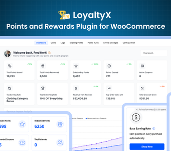 LoyaltyX – WooCommerce Points and Rewards Plugin