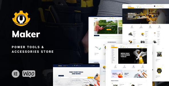 Maker – Tools Store WordPress-Vorlage mit KI