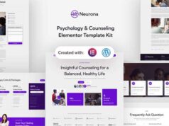 Neurona – Elementor-Vorlagenkit für Psychologie und Beratung