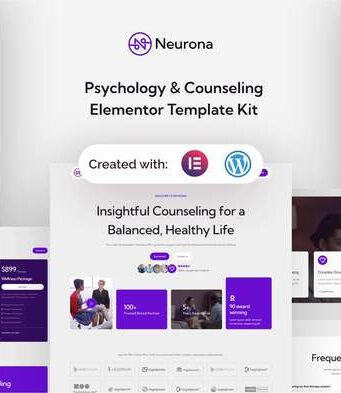Neurona – Elementor-Vorlagenkit für Psychologie und Beratung