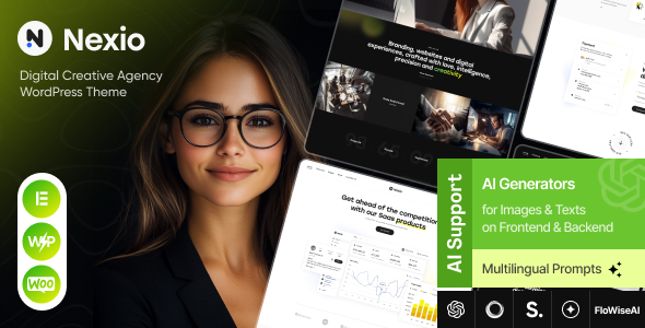 Nexio – Kreatives WordPress-Template für digitale Agenturen