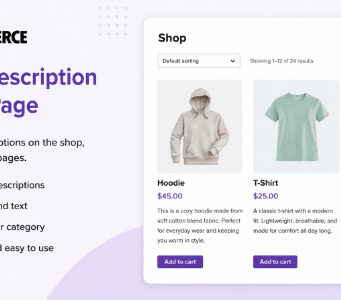 Produktbeschreibung auf Shop- und Archivseiten für WooCommerce
