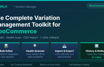 Recurlix – WooCommerce Variation Manager | Bulk Edit, Health Scanner & Rollback