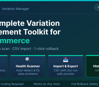Recurlix – WooCommerce Variation Manager | Bulk Edit, Health Scanner & Rollback