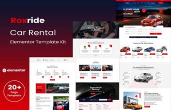 Roxride – Elementor-Vorlagenkit für Autovermietungen