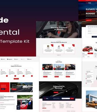 Roxride – Elementor-Vorlagenkit für Autovermietungen