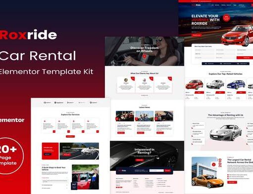Roxride – Elementor-Vorlagenkit für Autovermietungen