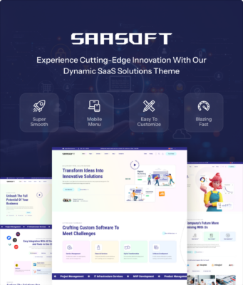 SaaSoft – SaaS, Tech-Startup-WordPress-Vorlage