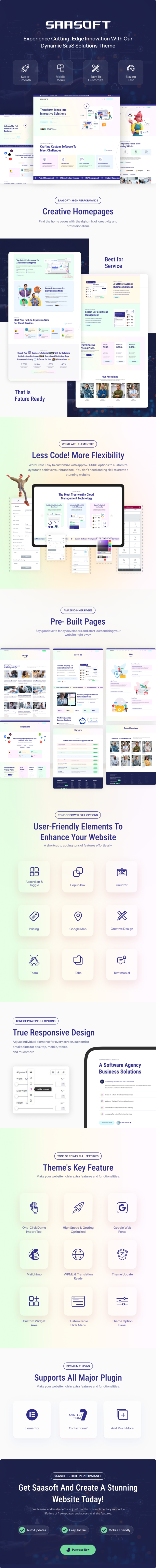 SaaSoft – SaaS, Tech-Startup-WordPress-Vorlage