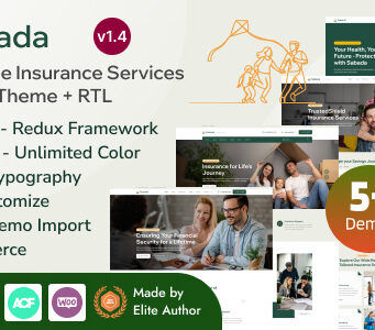 Sabada – Mehrzweck-Versicherungsdienstleistungen Elementor WordPress Layout
