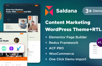 Saldana – Content-Marketing- und Copywriting-Dienste Elementor WordPress Layout