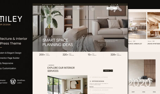 Smiley – WordPress-Template für Architektur und Inneneinrichtung