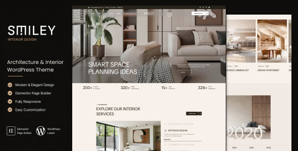 Smiley – WordPress-Template für Architektur und Inneneinrichtung