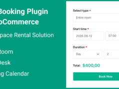 Teilen Sie das Buchungs-Plugin für WooCommerce