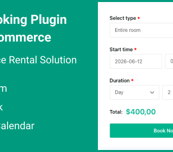 Teilen Sie das Buchungs-Plugin für WooCommerce