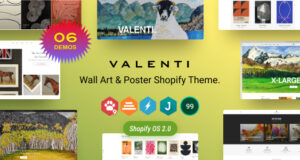 Valenti – Wandkunst und Poster Shopify Template OS 2.0