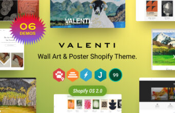 Valenti – Wandkunst und Poster Shopify Template OS 2.0