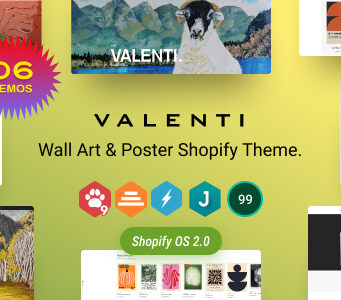 Valenti – Wandkunst und Poster Shopify Template OS 2.0