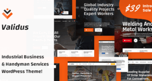 Validus – WordPress-Layout für Industrieunternehmen und Heimwerkerdienstleistungen