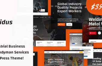 Validus – WordPress-Layout für Industrieunternehmen und Heimwerkerdienstleistungen